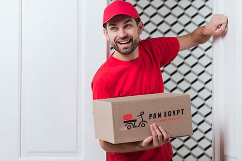 courier knocking the door